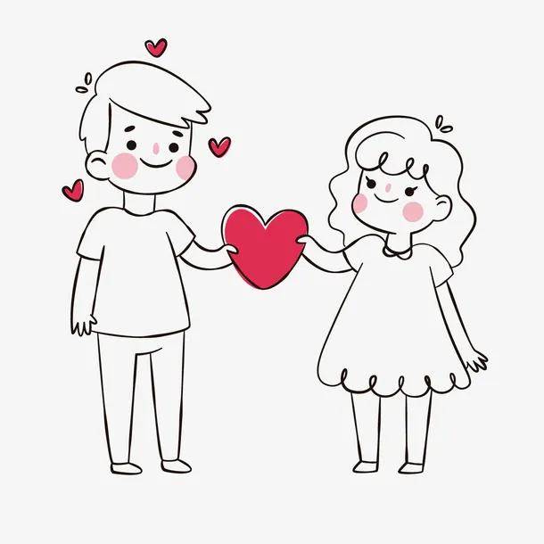 七夕节简笔画简单人物绘画