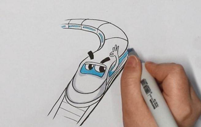 高铁的简笔画图片大全