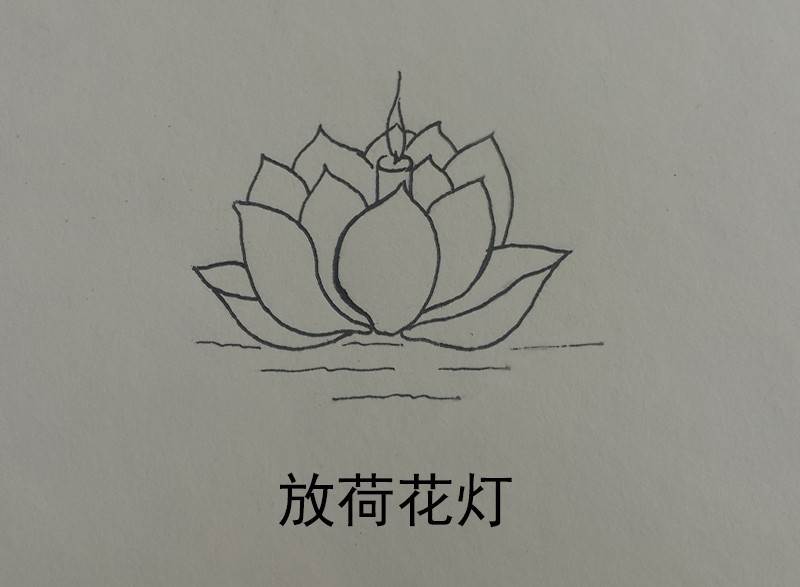 儿童简笔画画法中元节