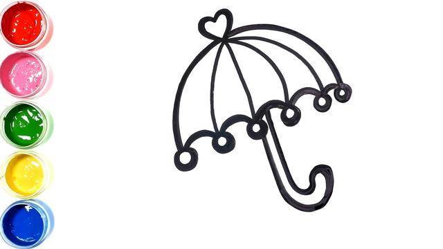 雨伞简笔画图片