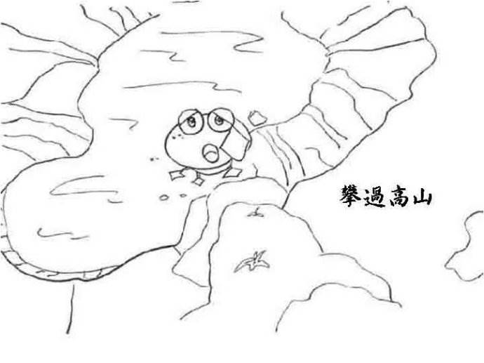 井底之蛙简笔画