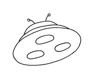 飞碟简笔画图片大全