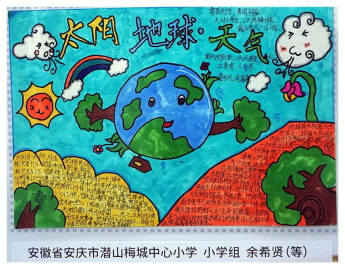 臭氧层保护日简笔画