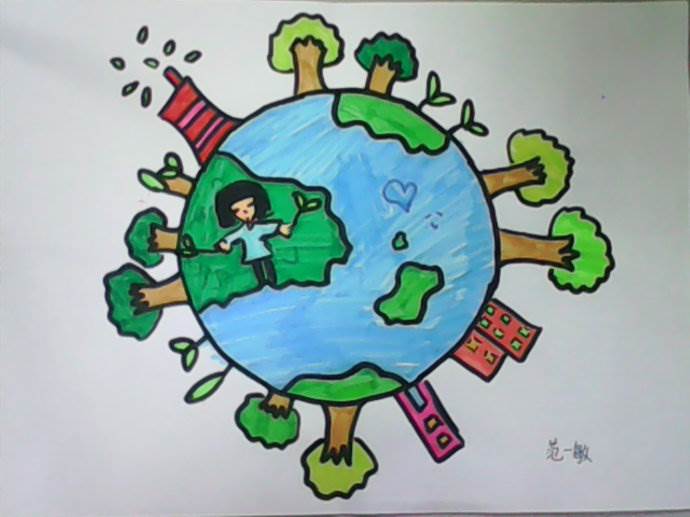 保护臭氧层宣传画