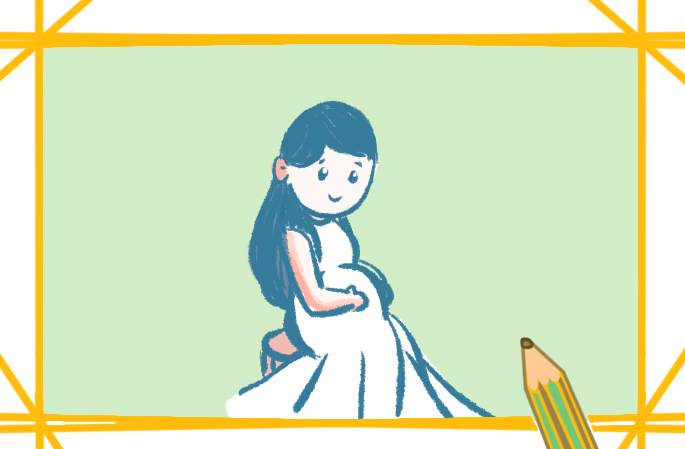 孕妇简笔画图片大全