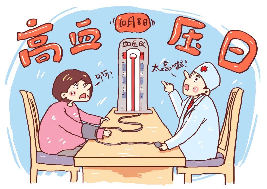 高血压简笔画彩色