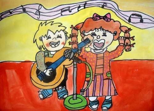 以音乐会为主题的画画作品