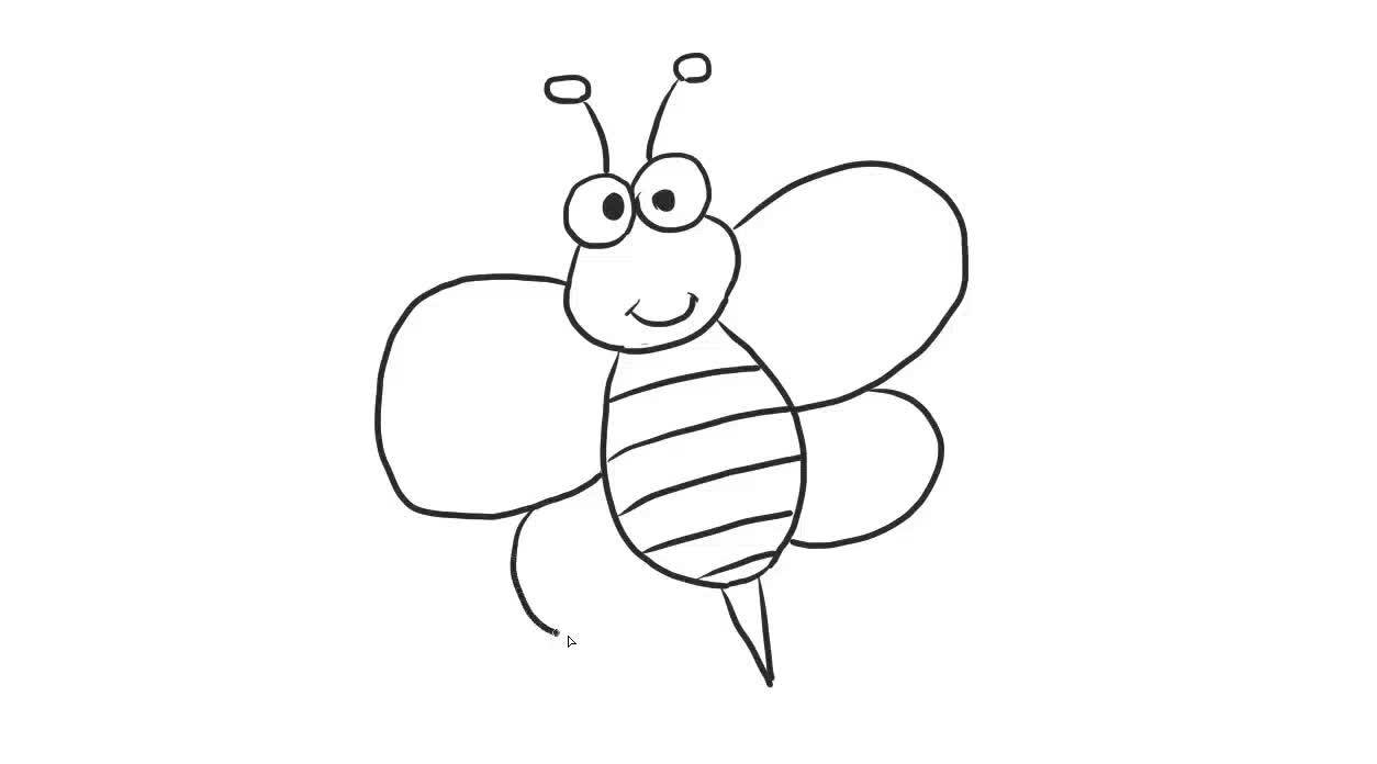 蜜蜂 简笔画