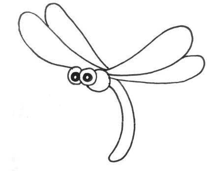 蜻蜓简笔画